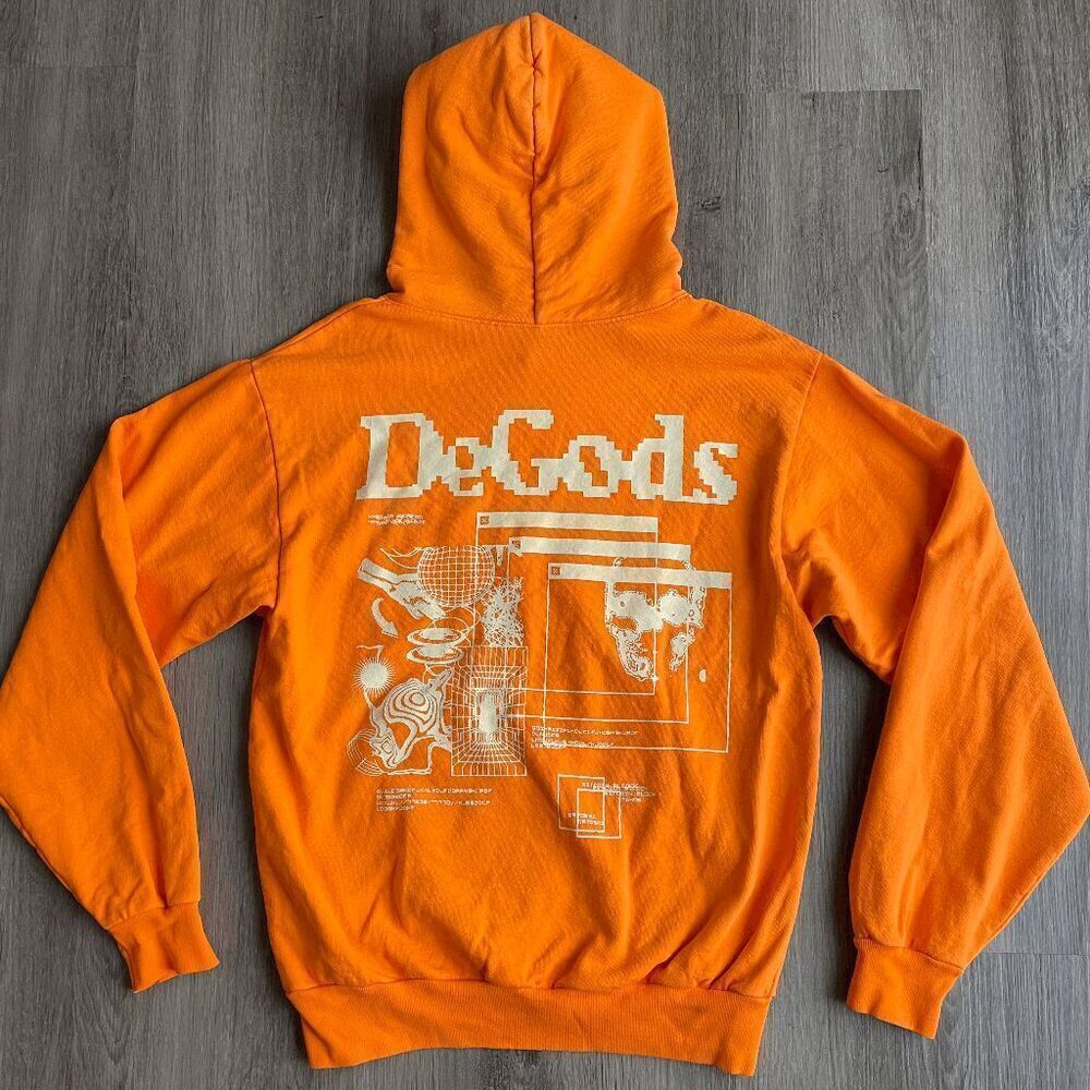 Original BTC DeGod Orange Hoodie Small​​​​